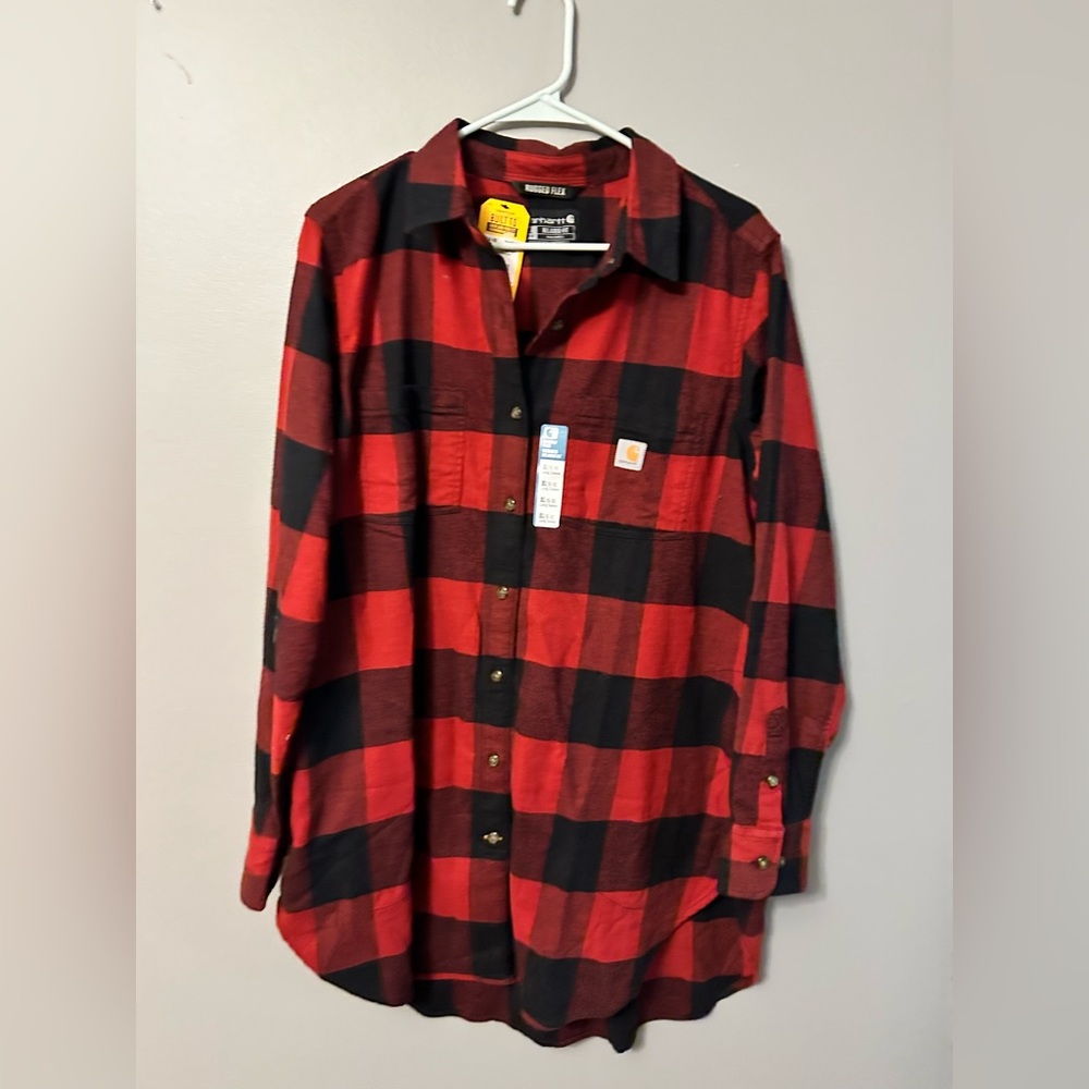 Carhartt womans plaid tunic NWT XL